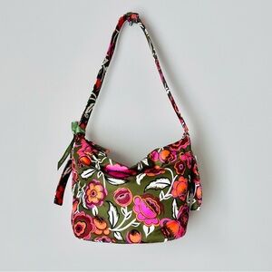 Vera Bradley Astoria Shoulder Bag | Bubbly Flowers Green | Medium